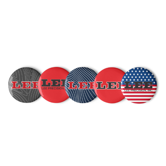 Set of 5 Lee pin buttons